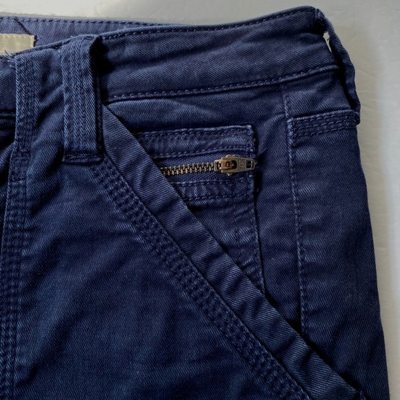 Joie Womens Park Skinny Pants 29 Navy Blue Utility Cargo Lyocell Blend Calf Zips - Picture 11 of 16